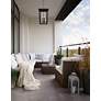 3_Z-Lite Seoul 28" Black and Glass 4-Light Outdoor Hanging Light more views