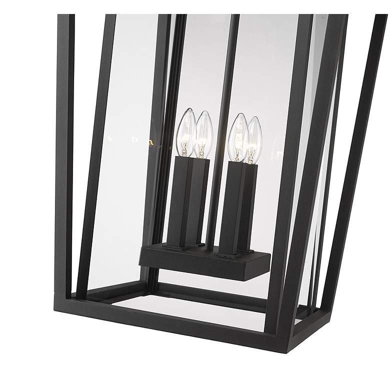 Image 5 Z-Lite Seoul 30 1/4" High Black and Clear Glass Outdoor Wall Light more views