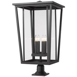 Z-Lite Seoul 32" High Black 4-Light Outdoor Pier Light