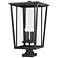 Z-Lite Seoul 32" High Black and Clear Glass Outdoor Pier Light
