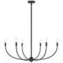 5_Z-Lite Shannon 42" Wide Matte Black 6-Light Chandelier more views