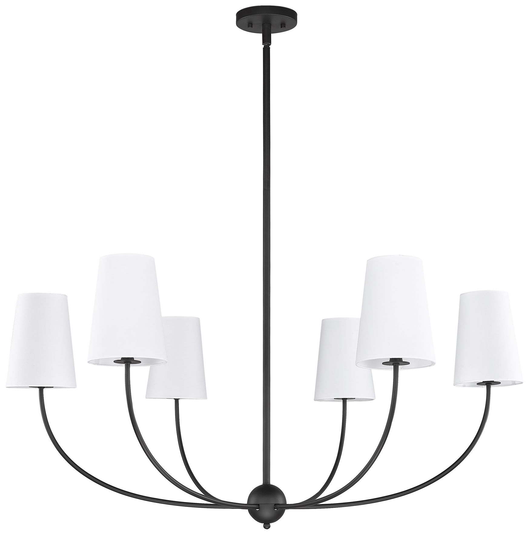 Z-Lite Shannon 42" Wide Matte Black 6-Light Chandelier