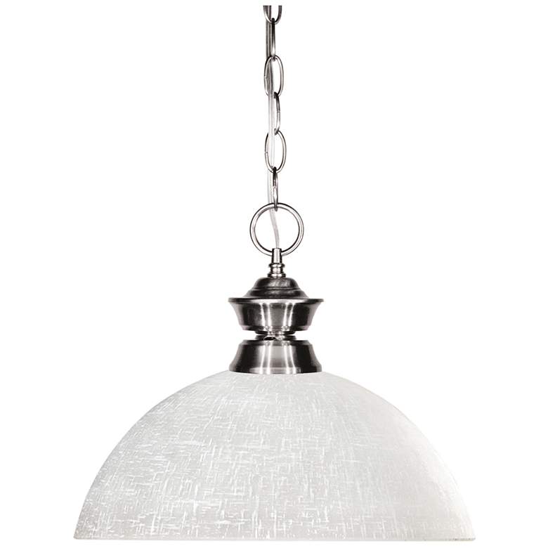 Image 1 Z-Lite Shark 14" Wide Brushed Nickel Dome Pendant Light