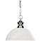 Z-Lite Shark 14" Wide Brushed Nickel Dome Pendant Light