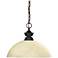Z-Lite Shark 14" Wide Traditional Olde Bronze Bowl Pendant Light