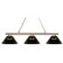 Z-Lite Sharp Shooter 48" Brass and Black 3-Light Billiard Light