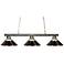 Z-Lite Sharp Shooter 48" Brushed Nickel 3-Light Billiard Light