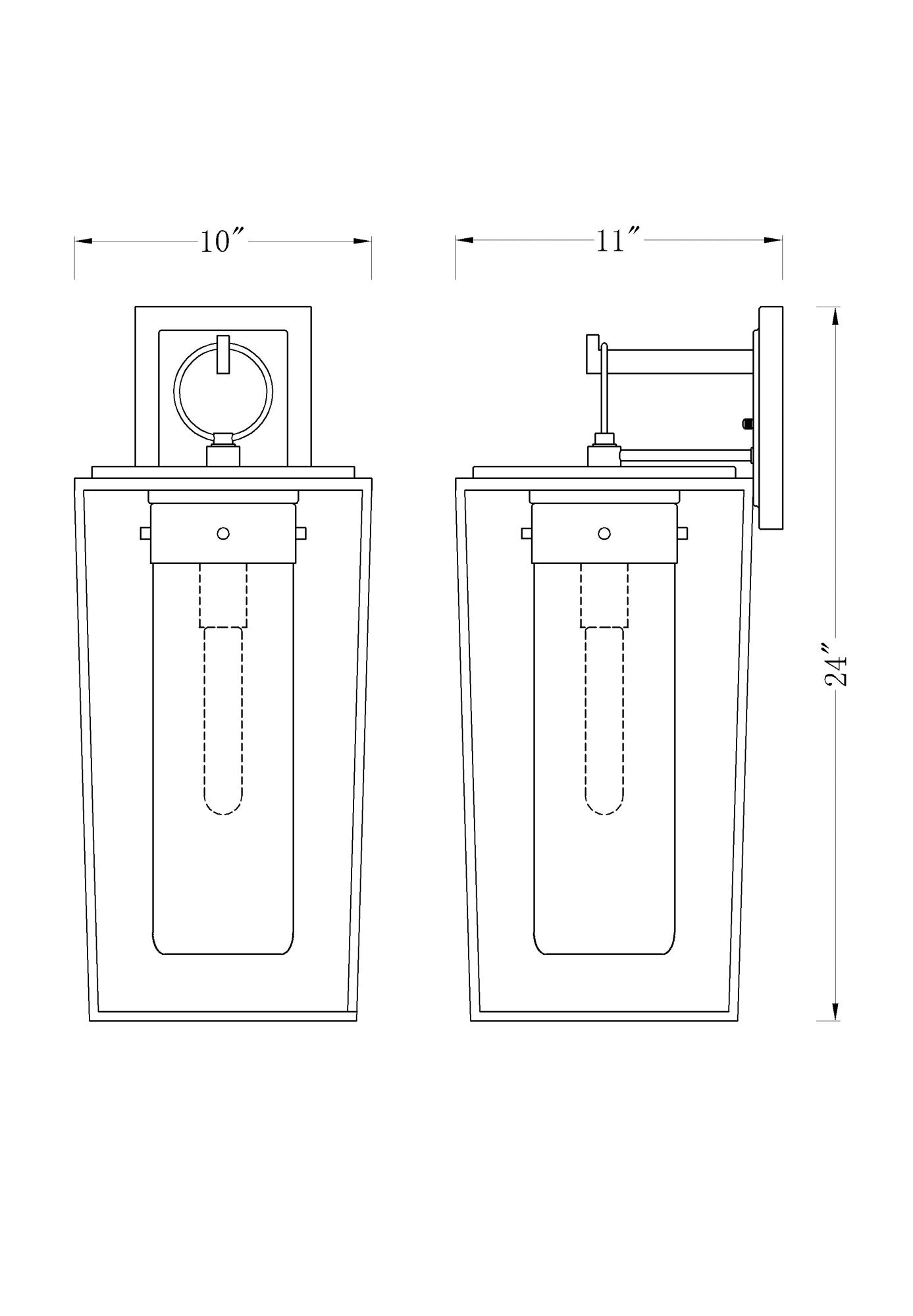 Z-Lite Sheridan 1 Light Outdoor Wall Sconce in Black
