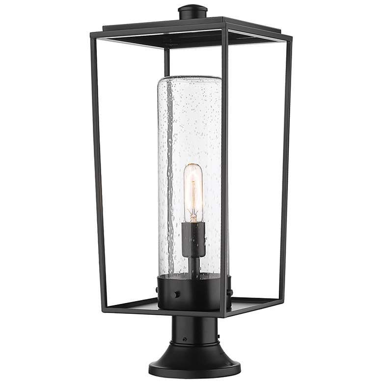 Image 1 Z-Lite Sheridan 24 1/2" High Black Outdoor Pier Mount Light