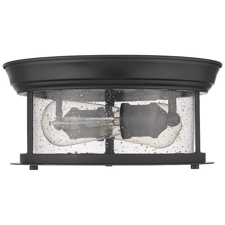 Image 7 Z-Lite Sonna 11" Matte Black 2-Light Flush Mount Ceiling Light more views
