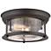 Z-Lite Sonna 11" Wide Bronze Seeded Glass Flush Mount Ceiling Light