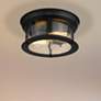 2_Z-Lite Sonna 11" Wide Bronze Seeded Glass Flush Mount Ceiling Light