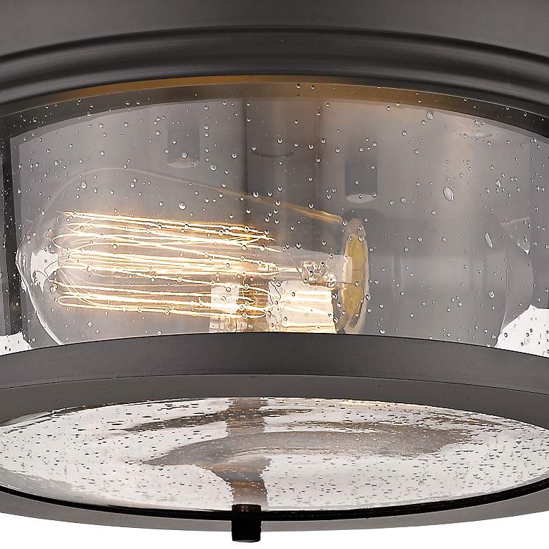 Image 4 Z-Lite Sonna 11" Wide Bronze Seeded Glass Flush Mount Ceiling Light more views