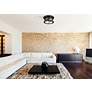 4_Z-Lite Sonna 11" Wide Bronze Seeded Glass Flush Mount Ceiling Light more views