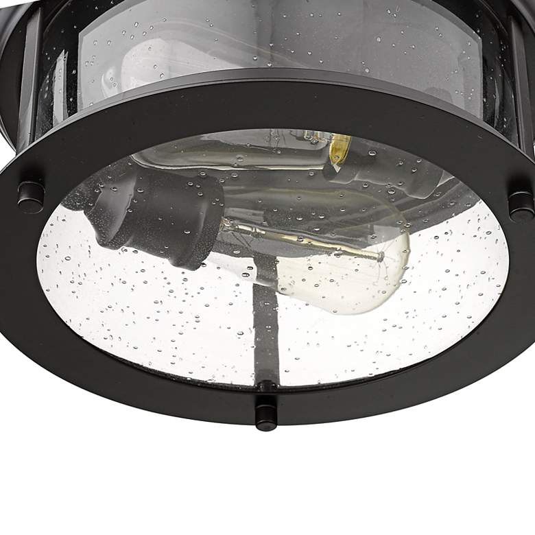 Image 5 Z-Lite Sonna 11" Wide Bronze Seeded Glass Flush Mount Ceiling Light more views