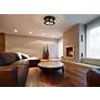 5_Z-Lite Sonna 11" Wide Bronze Seeded Glass Flush Mount Ceiling Light more views