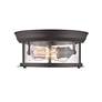 6_Z-Lite Sonna 11" Wide Bronze Seeded Glass Flush Mount Ceiling Light more views