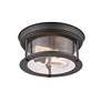 7_Z-Lite Sonna 11" Wide Bronze Seeded Glass Flush Mount Ceiling Light more views