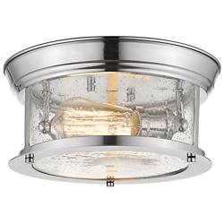 Z-Lite Sonna 11" Wide Chrome 2-Light Drum Ceiling Light