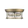 Z-Lite Sonna 11" Wide Heritage Brass 2-Light Ceiling Light