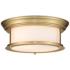 Z-Lite Sonna 13 1/2" Wide Heritage Brass Cylinder Ceiling Light