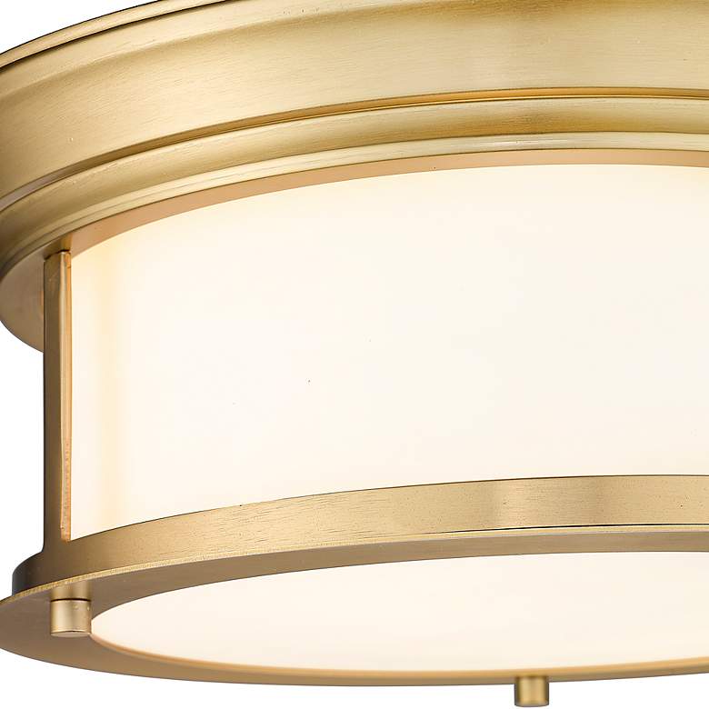 Image 5 Z-Lite Sonna 13 1/2" Wide Heritage Brass Cylinder Ceiling Light more views