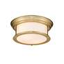 6_Z-Lite Sonna 13 1/2" Wide Heritage Brass Cylinder Ceiling Light more views