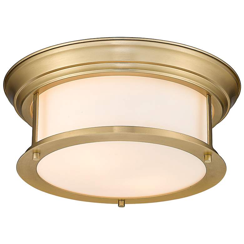 Image 7 Z-Lite Sonna 13 1/2" Wide Heritage Brass Cylinder Ceiling Light more views