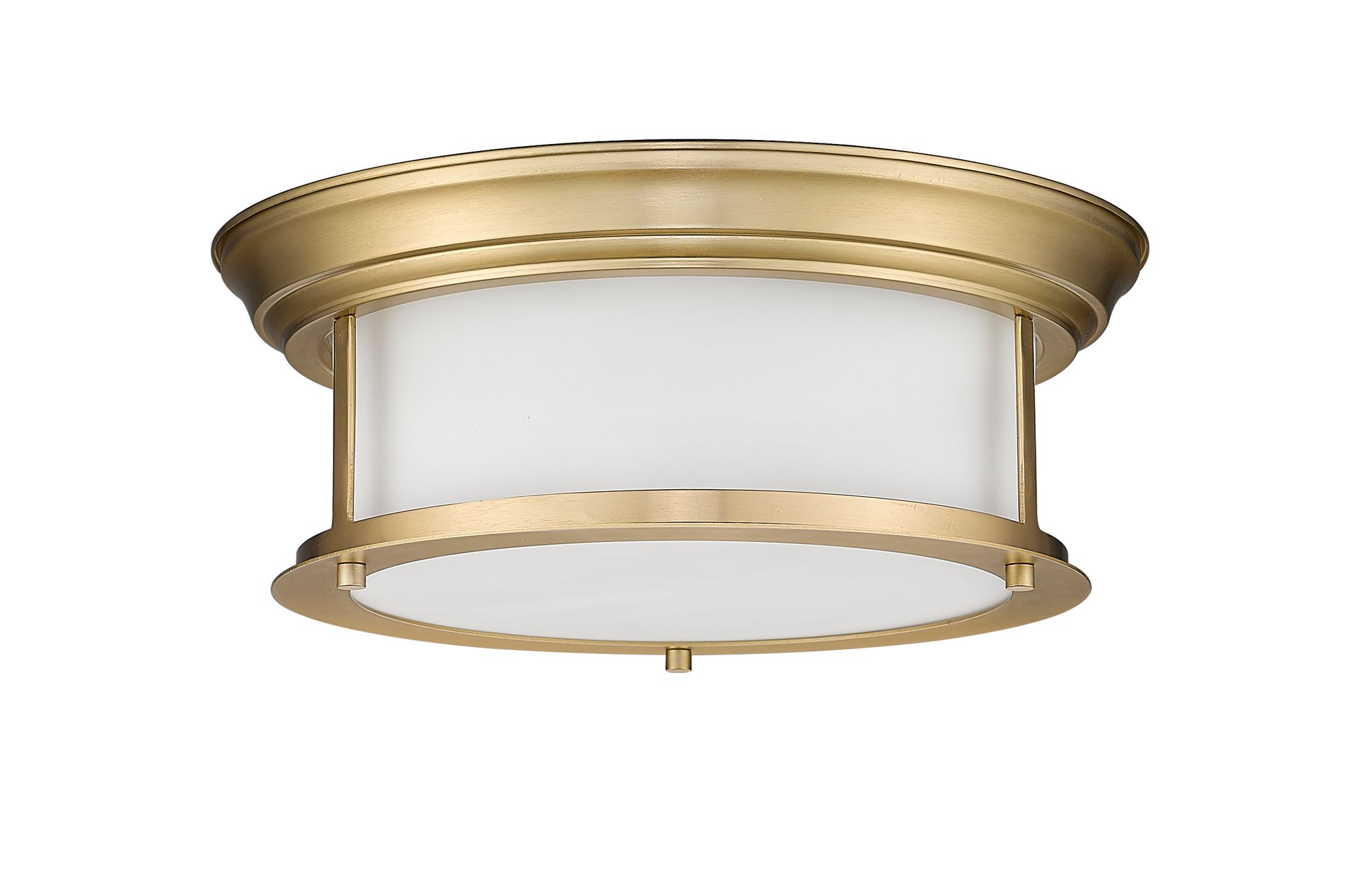 Z-Lite Sonna 13 1/2" Wide Heritage Brass Cylinder Ceiling Light in scene