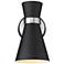 Z-Lite Soriano 1 Light Wall Sconce in Matte Black + Brushed Nickel
