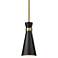 Z-Lite Soriano 5 1/2" Wide Modern Matte Black and Brass Mini-Pendant