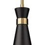 3_Z-Lite Soriano 5 1/2" Wide Modern Matte Black and Brass Mini-Pendant more views