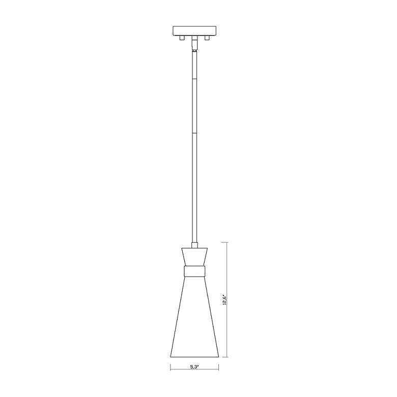 Image 6 Z-Lite Soriano 5 1/2" Wide Modern Matte Black and Brass Mini-Pendant more views