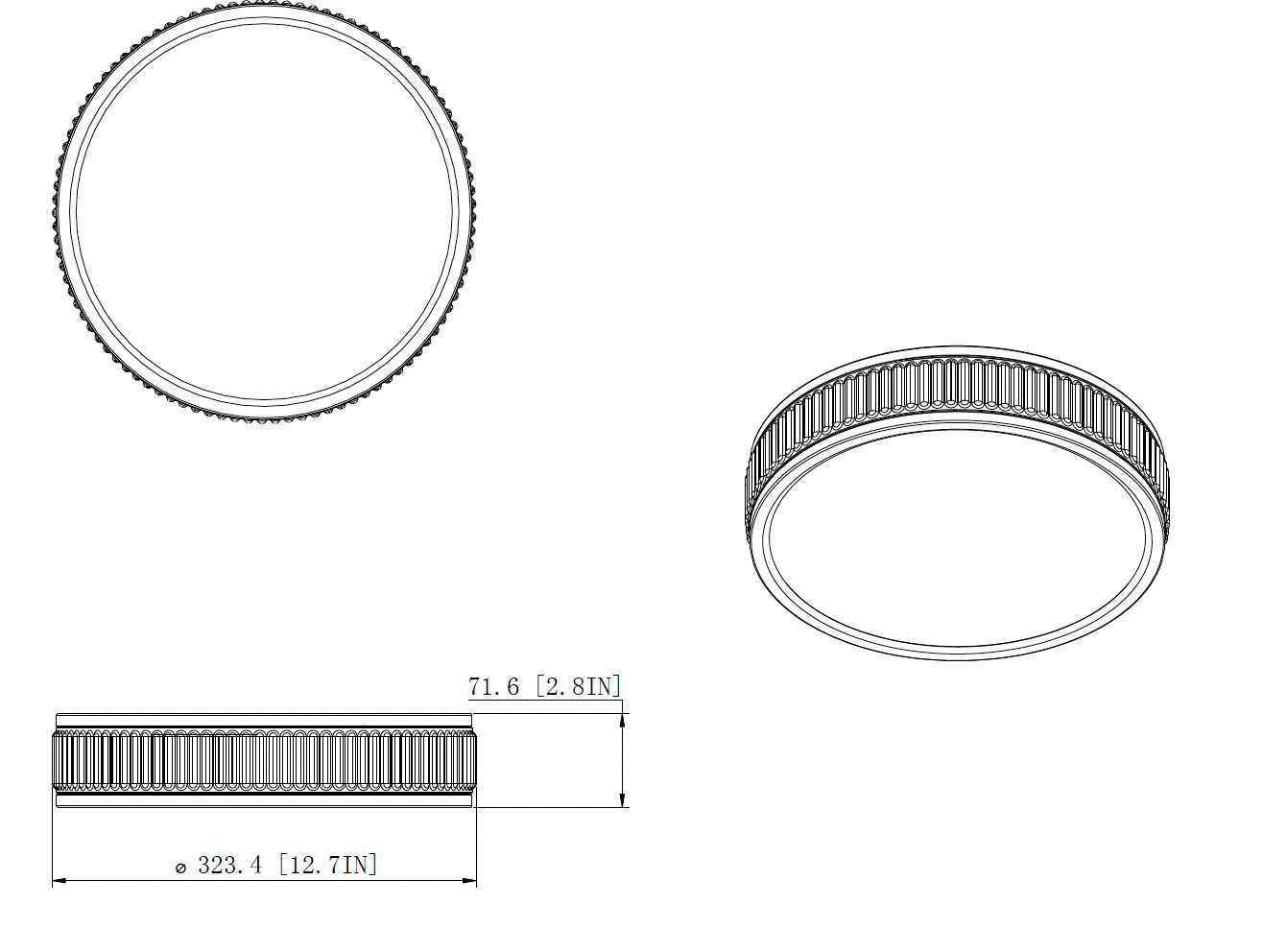 Z-Lite Stari 12 3/4" Wide Modern Gold LED Ceiling Light