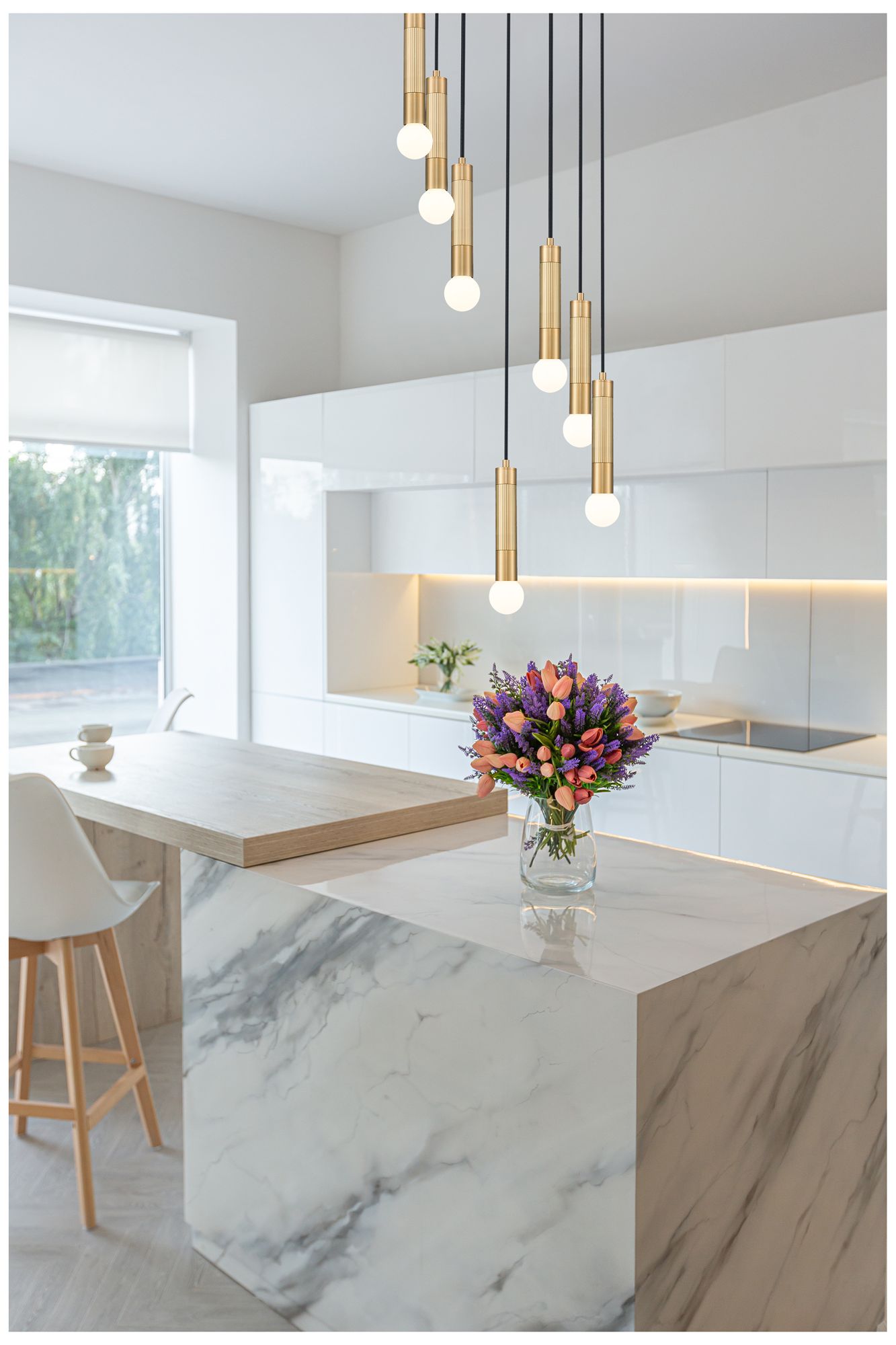 Image 2 Z-Lite Stari 18" Wide Modern Gold Multi-Light Pendant more views