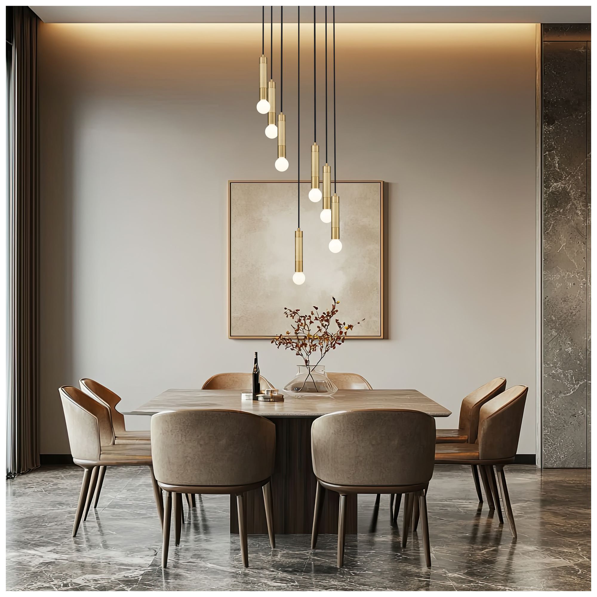 Image 3 Z-Lite Stari 18" Wide Modern Gold Multi-Light Pendant more views