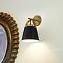 2_Z-Lite Studio 12 3/4" High Modern Matte Black and Brass Wall Sconce