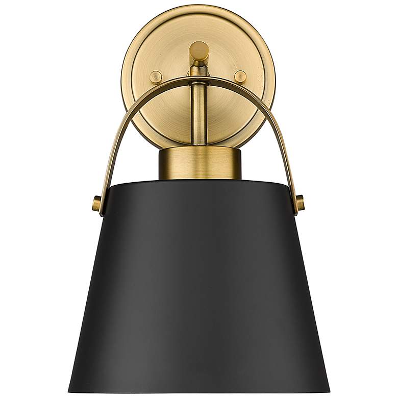 Image 6 Z-Lite Studio 12 3/4" High Modern Matte Black and Brass Wall Sconce more views