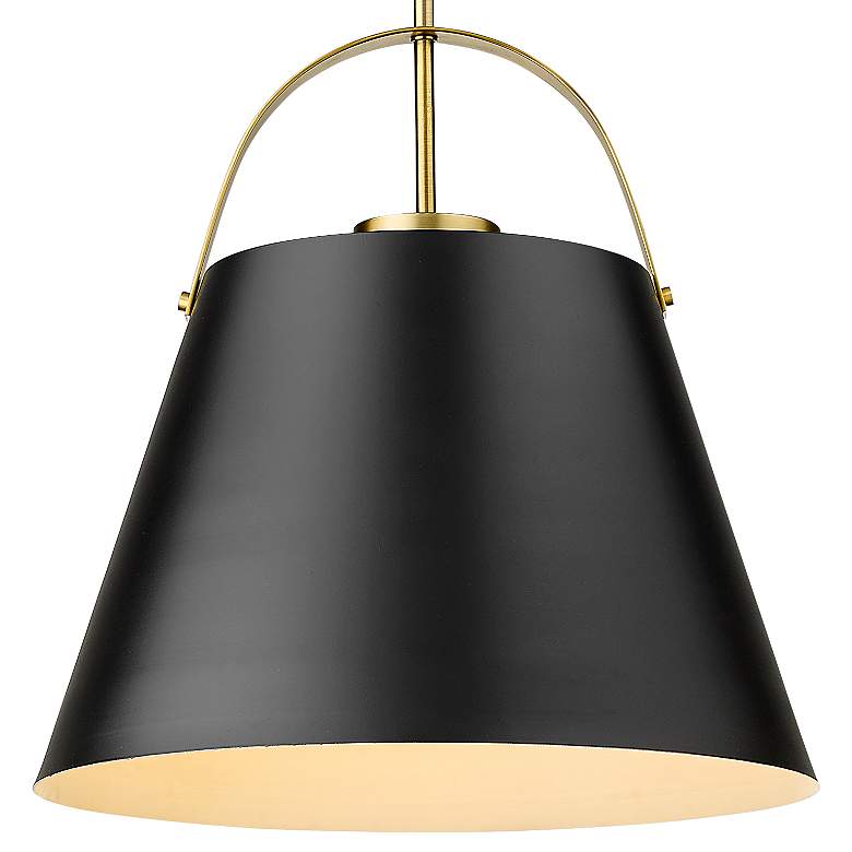 Image 2 Z-Lite Studio 18" Wide Matte Black and Brass Luxe Pendant Light more views