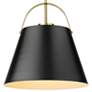Z-Lite Studio 18" Wide Matte Black and Brass Luxe Pendant Light