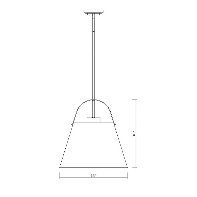 Image 6 Z-Lite Studio 18" Wide Matte Black and Brass Luxe Pendant Light more views