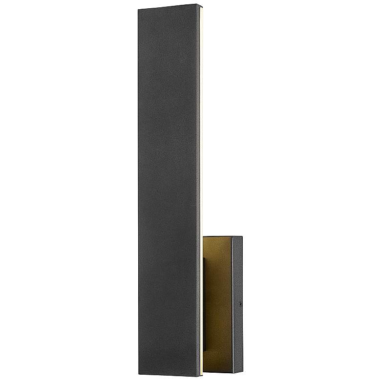 Image 1 Z-Lite Stylet 18" High Sand Black LED Outdoor Wall Light