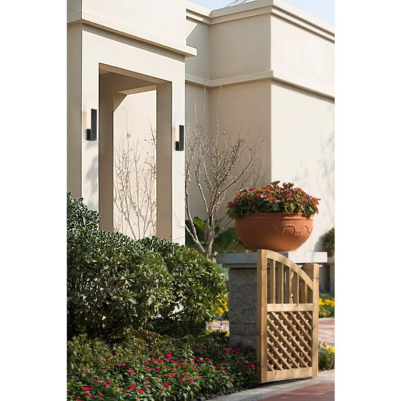 Image 3 Z-Lite Stylet 18" High Sand Black LED Outdoor Wall Light more views