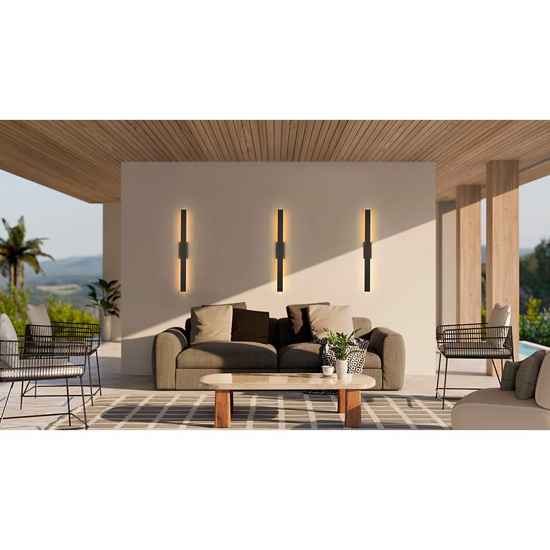Image 3 Z-Lite Stylet 48" High Sand Black LED Outdoor Wall Light more views