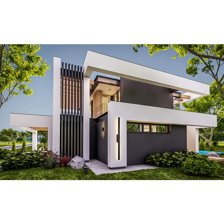 Image 4 Z-Lite Stylet 72" High Sand Black LED Outdoor Wall Light more views