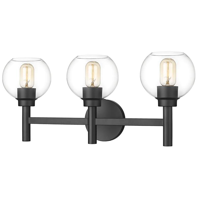 Image 2 Z-Lite Sutton 23 3/4"W Matte Black 3-Light Vanity Bath Light