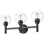 5_Z-Lite Sutton 23 3/4"W Matte Black 3-Light Vanity Bath Light more views