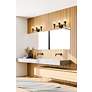 Z-Lite Sutton 23 3/4"W Matte Black 3-Light Vanity Bath Light