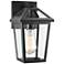 Z-Lite Talbot 10.8" Black and Clear Glass Traditional Outdoor Light