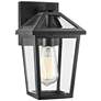 Z-Lite Talbot 10.8" Black and Clear Glass Traditional Outdoor Light